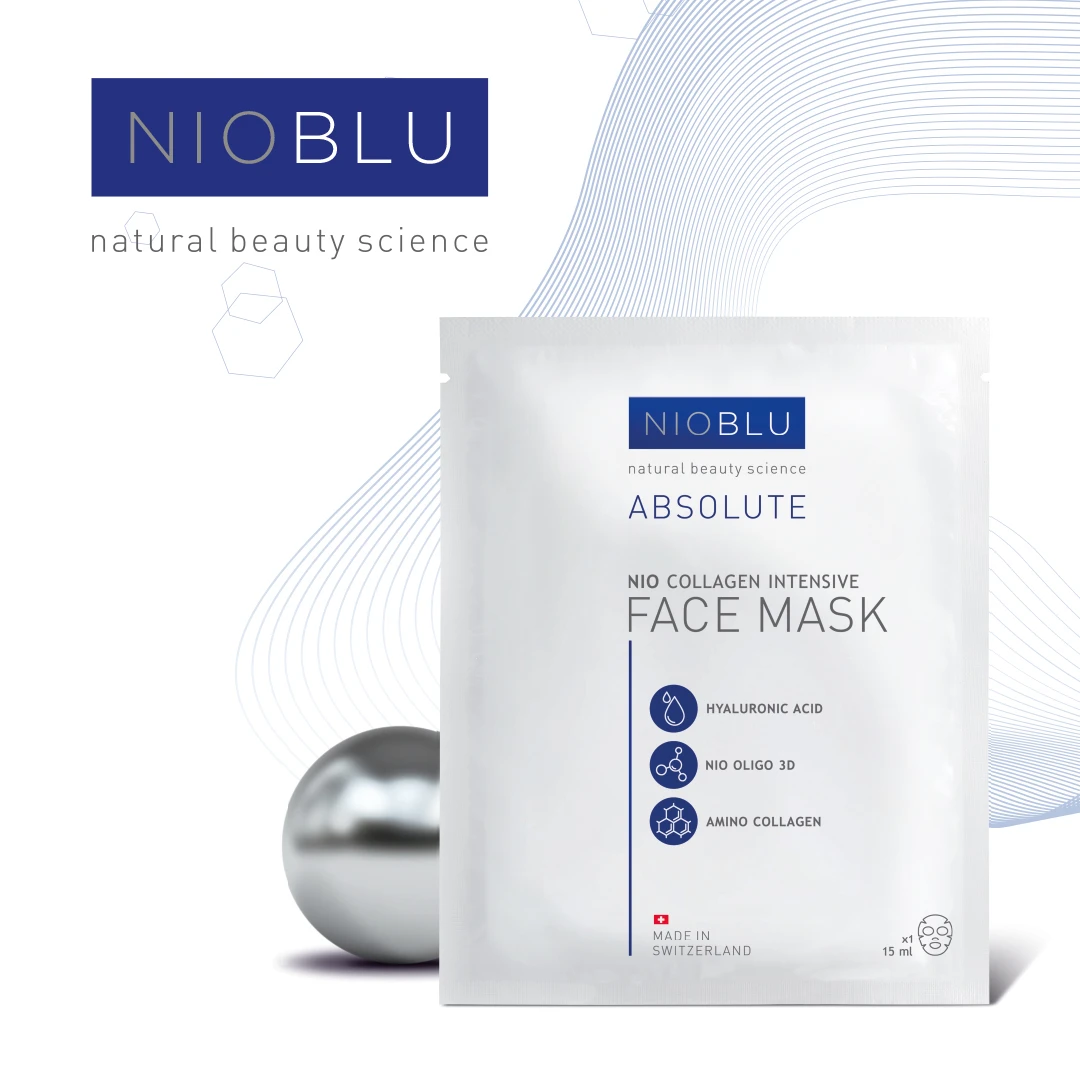 Nioblu Collageen Masker: Intensieve versteviging bij Divae. Nioblu Collageen Intensive Face Mask voor een vollere, stevigere huid met acacia-collageen bij Divae.